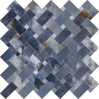 Керамогранит Emil Ceramica Tele Di Marmo Onyx Onyx Blue Mosaico Intrecci