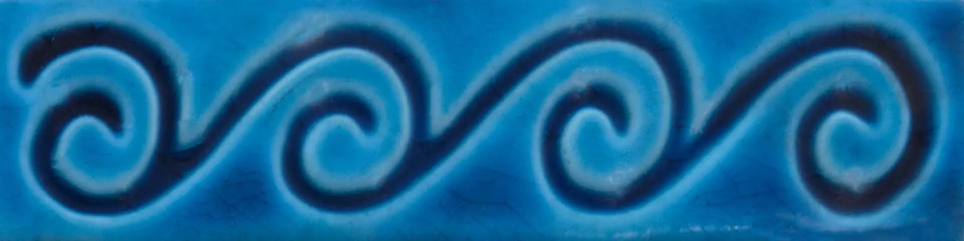 Керамогранит Cerasarda Pitrizza Listello Conchiglie AZZURRO MARE