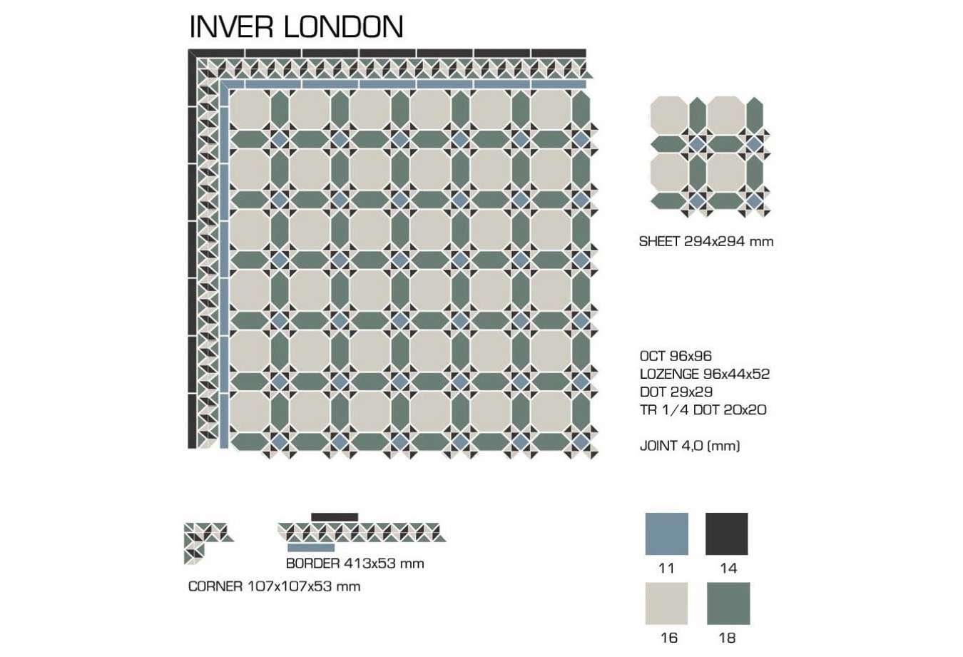 Керамогранит TopCer Victorian Designs (Викториан Дизайн) Inver London