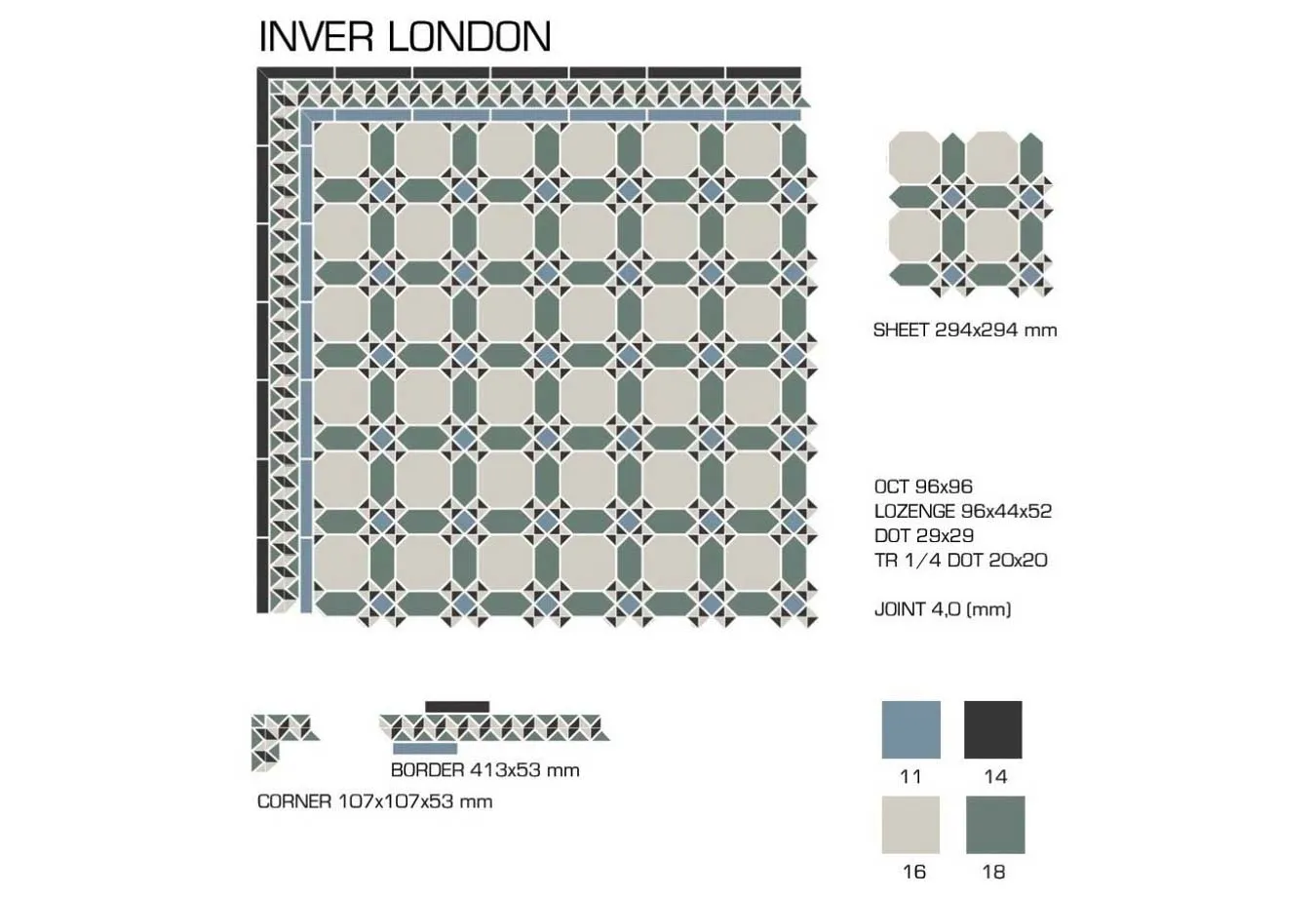 Керамогранит TopCer Victorian Designs Inver London