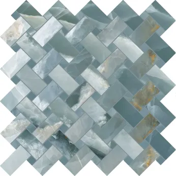 Керамогранит Emil Ceramica Tele Di Marmo Onyx Onyx Green Mosaico Intrecci