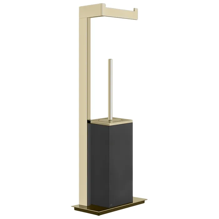 Cантехника Gessi Inverso Accessories Напольный держатель для туалетной бумаги и ершик, черный