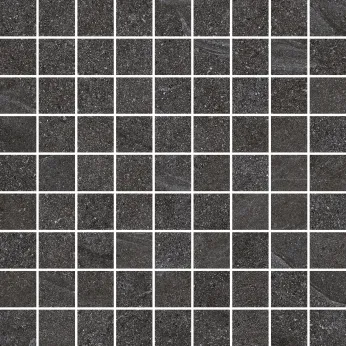 Керамогранит Settecento Nordic Stone Mosaico Black 3.1x3.1 Su Rete