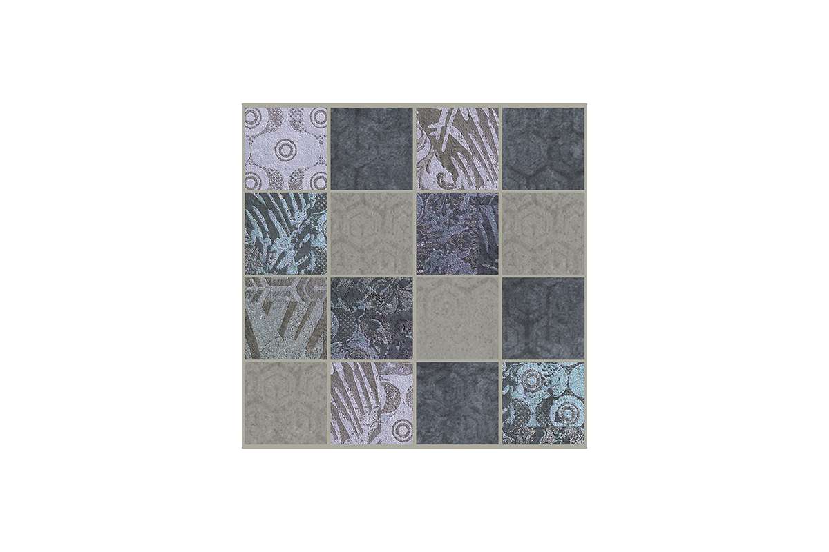 Керамогранит Decoratori Bassanesi Luci di Venezia Intreccio 7,2 Mix Luci-Riflesso-Grey-Blue