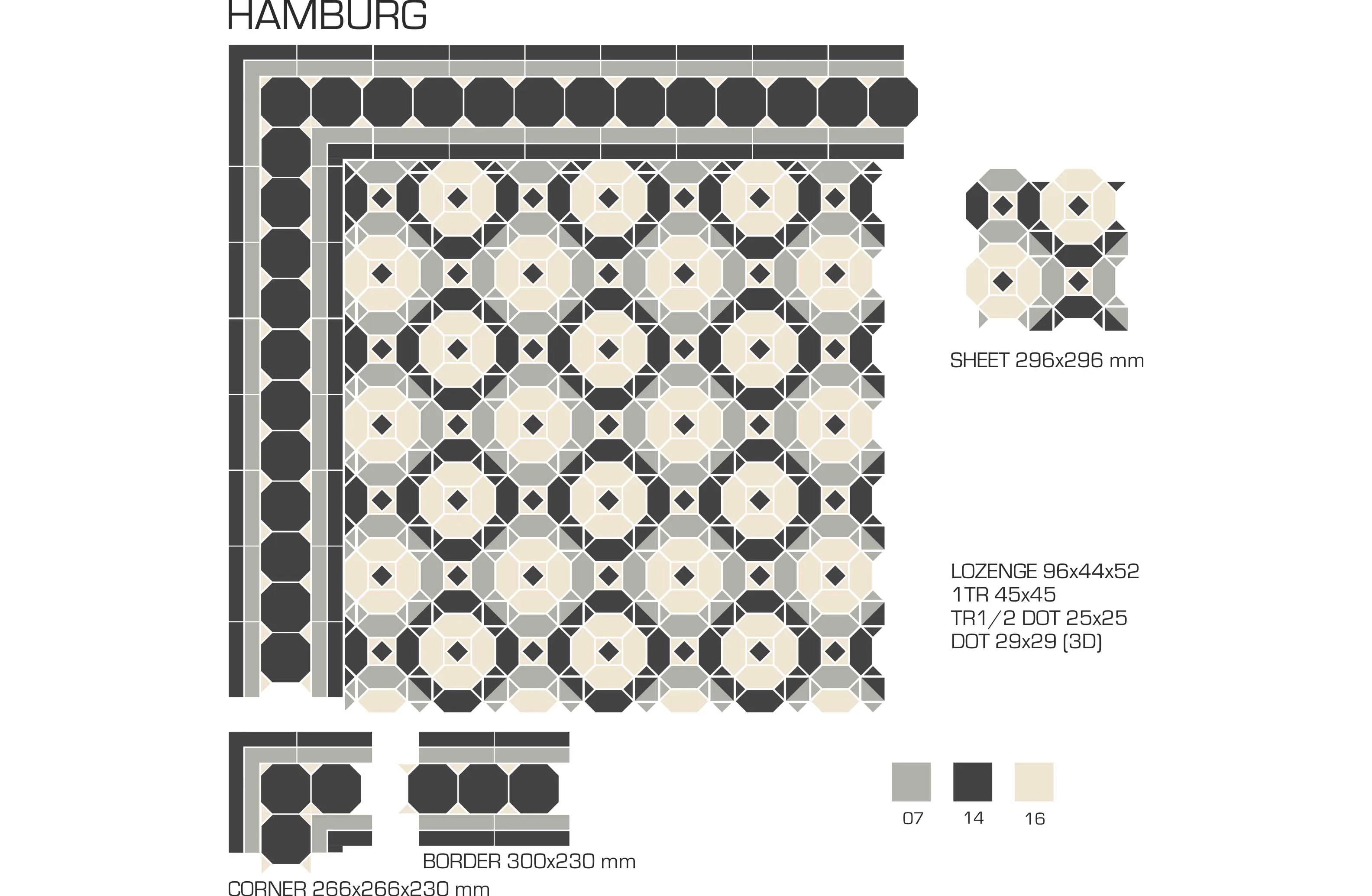 Керамогранит TopCer Victorian Designs Hamburg Design