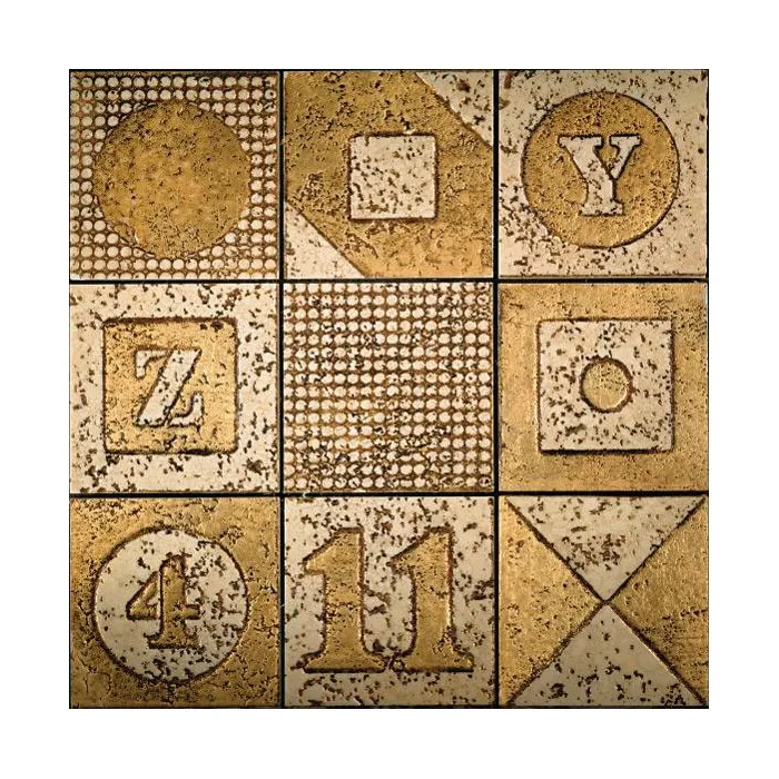 Мрамор Petra Antiqua Lacche 2 SPRAY PATCH Fondo Travertino Chiaro Decoro Oro 10 x 10