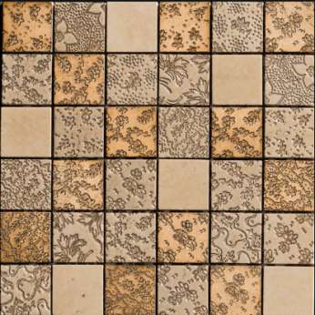 Мрамор Petra Antiqua Acqueforti Mosaics MOSAICO THEMIS 5х5 GOYA BRONZO