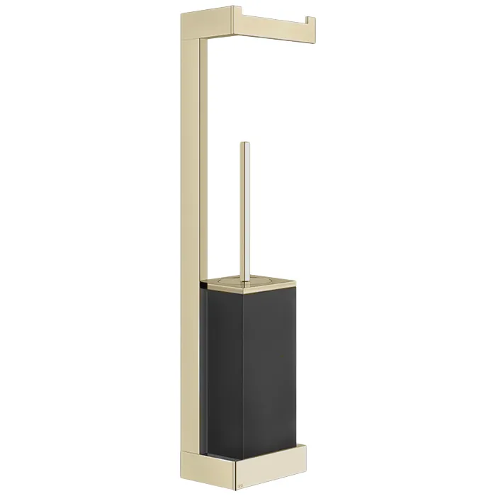 Cантехника Gessi Inverso Accessories Стойка настенная с держателем для туалетной бумаги и ершиком черным