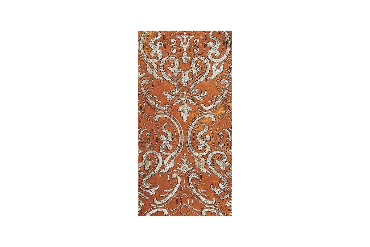 Мрамор Petra Antiqua Lacche 1 Shiraz 2 Fondo Travertino Rosso - Decoro Argento 30,5 X 60