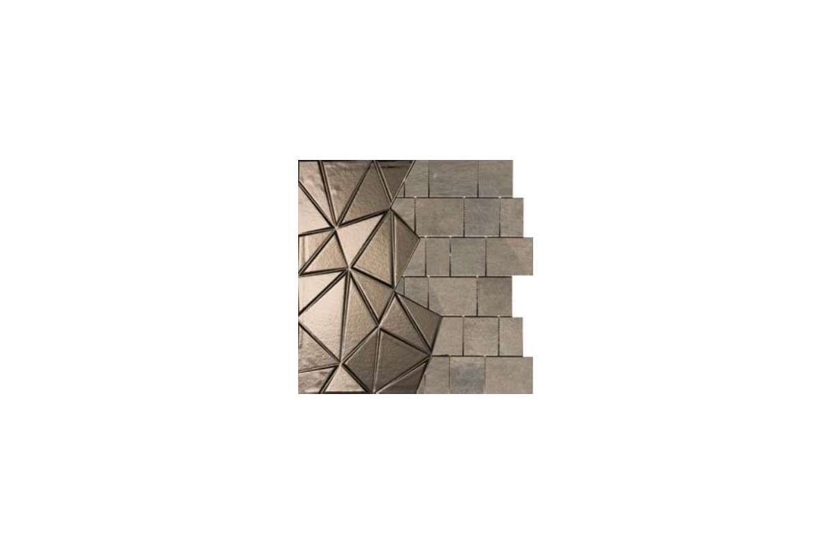 Керамогранит Gardenia Orchidea Concept Stone Mosaico Muretto/Triangoli Antracite Acciaio