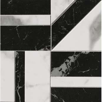 Deco Mosaico Carrara Superiore/Nero Elegante