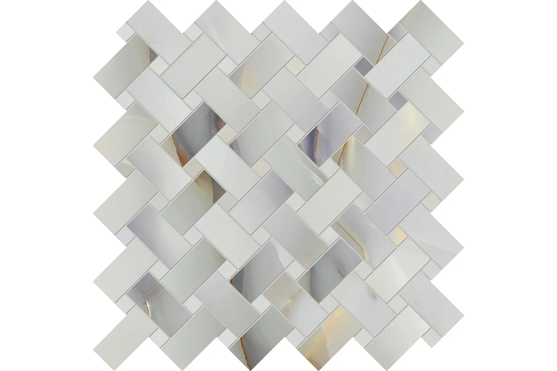 Керамогранит Emil Ceramica Tele di Marmo Pure Onyx Onyx Turchese Mosaico Intrecci