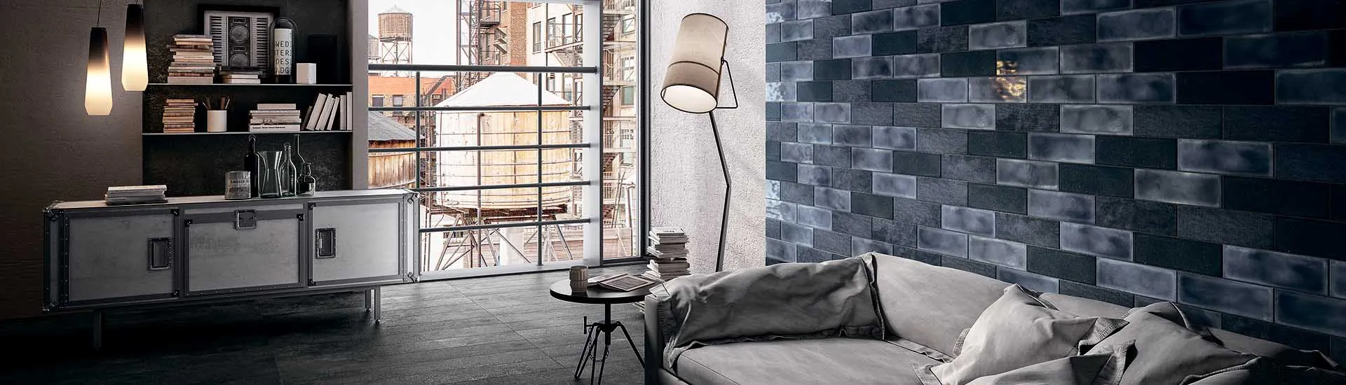 Керамогранит Diesel Living with Iris Ceramica Camp Camp Army Glaze Blue