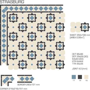 Керамогранит TopCer Victorian Designs (Викториан Дизайн) Strasburg design