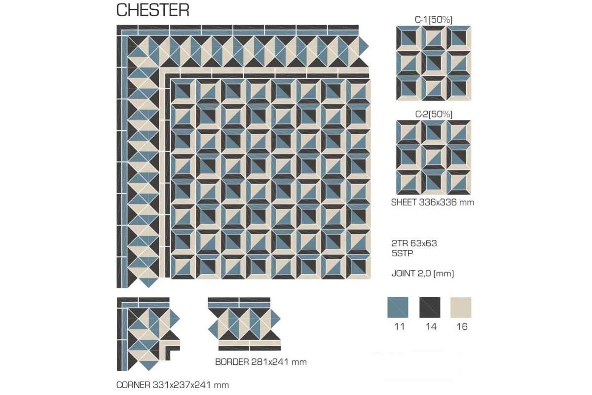 Керамогранит TopCer Victorian Designs (Викториан Дизайн) Chester