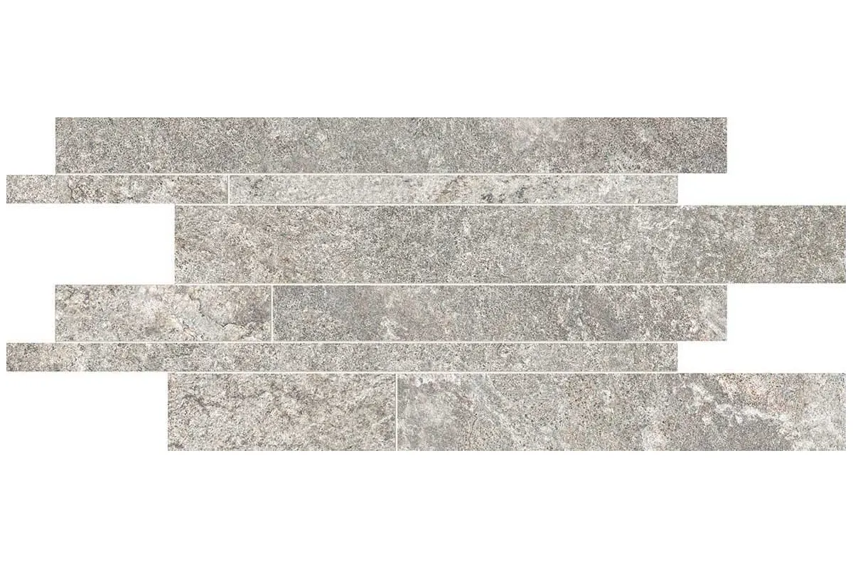 Керамогранит Ergon by Emil Group Oros Stone Grey Mosaico Listelli Sfalsati