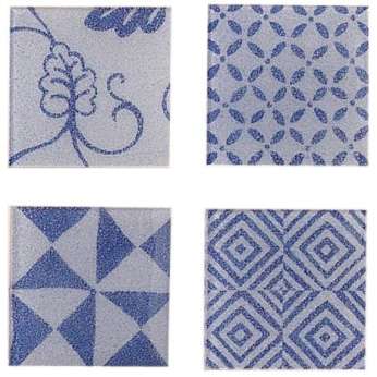 Мозаика Settecento (Сеттеченто) Musiva (Музива) Musiva Decoro " B " Blu 4.5x4.5 (4 Pezzi)