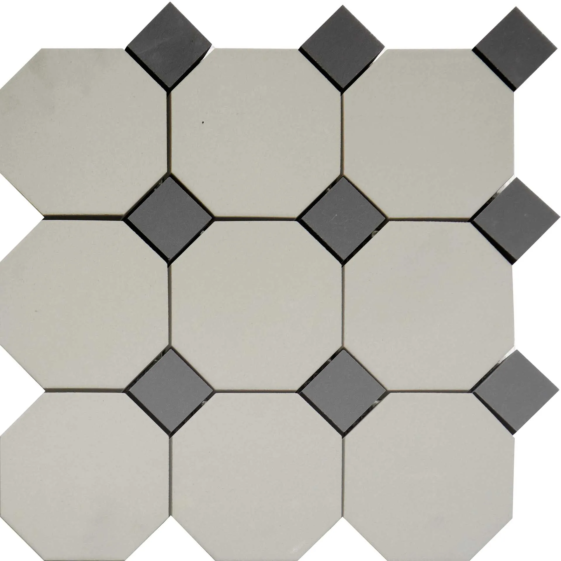 Керамогранит CE.SI. Full Body Ottagono 10x10 su Rete ALLUMINIO-toz.3.5x3.5 NICKEL