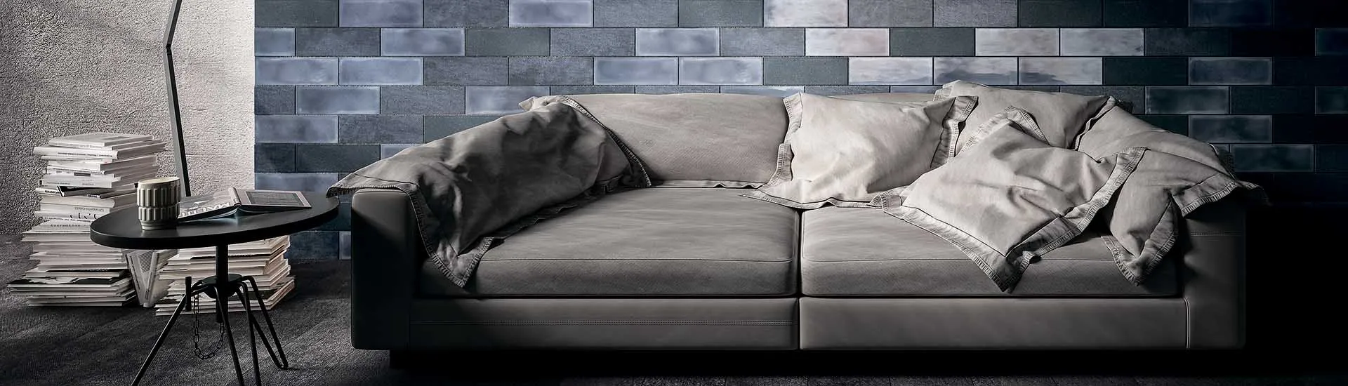 Керамогранит Diesel Living with Iris Ceramica Camp Camp Army Canvas Blue