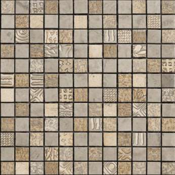 Мрамор Petra Antiqua Acqueforti Mosaics MOSAICO ENDOR 2.5х2.5 NEW SMOKE BRONZO