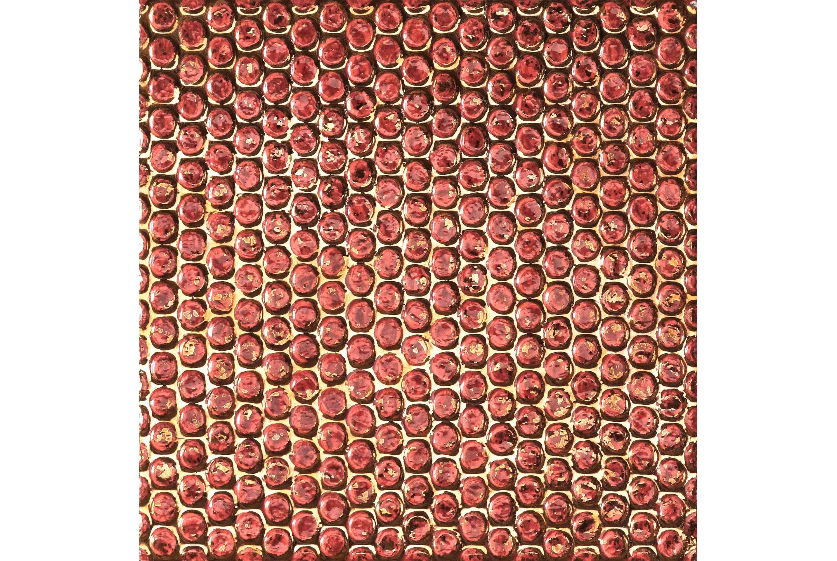 Diesel Living with Iris Ceramica Pluriball Deep Pink Decor Oro 3189149