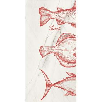 Керамогранит MaxFine by Iris FMG Design Your Slabs Retro Fish Red
