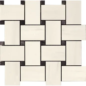 Керамогранит Cir Serenissima Gemme Mosaico Basket Breccia Colorado/Black Mirror