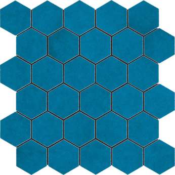 Mosaico Esagona Azzurro Mare