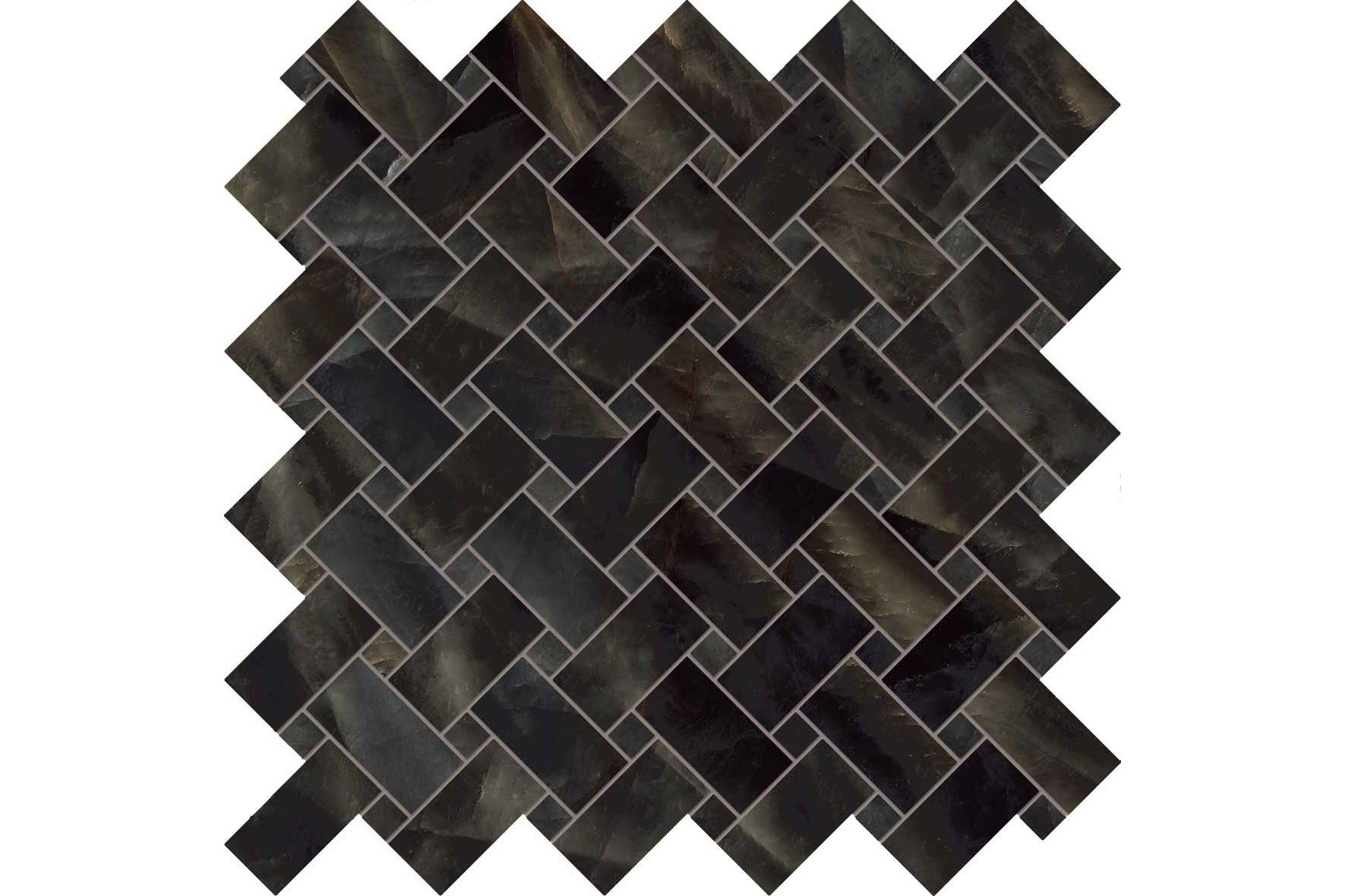 Керамогранит Emil Ceramica Tele di Marmo Crystal Intrecci Vitrum Black