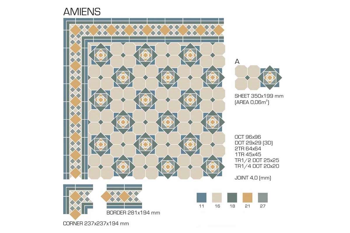 Керамогранит TopCer Victorian Designs (Викториан Дизайн) Amiens