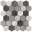 Mosaico Esagona Mix Grey