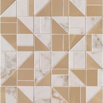 Керамогранит FAP Ceramiche Roma Gold Mosaico Slash Calacatta Delicato/Onice Miele