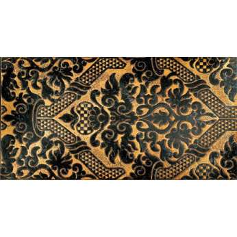 Мрамор Petra Antiqua Lacche 2 SHINY Fondo Oro - Decoro Nero Marquinia  30,5 x 60