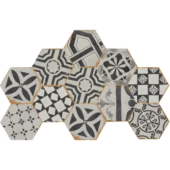 Керамогранит Cir Serenissima Cotto Del Campiano Decoro Campiano Mix Esagona 15 Soggetti