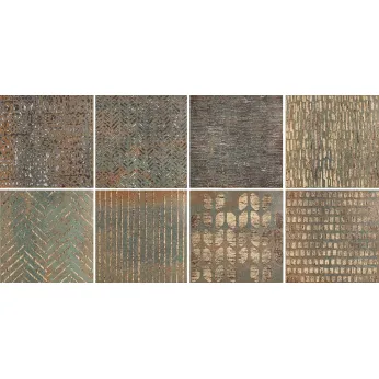 Керамогранит Cir Serenissima Costruire Lamiera Mix Verde S8