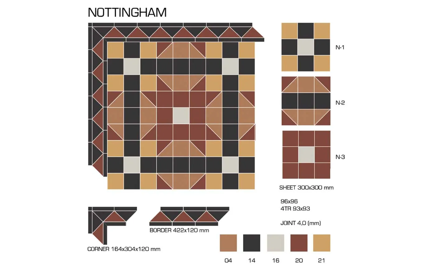 Керамогранит TopCer Victorian Designs Nottingham