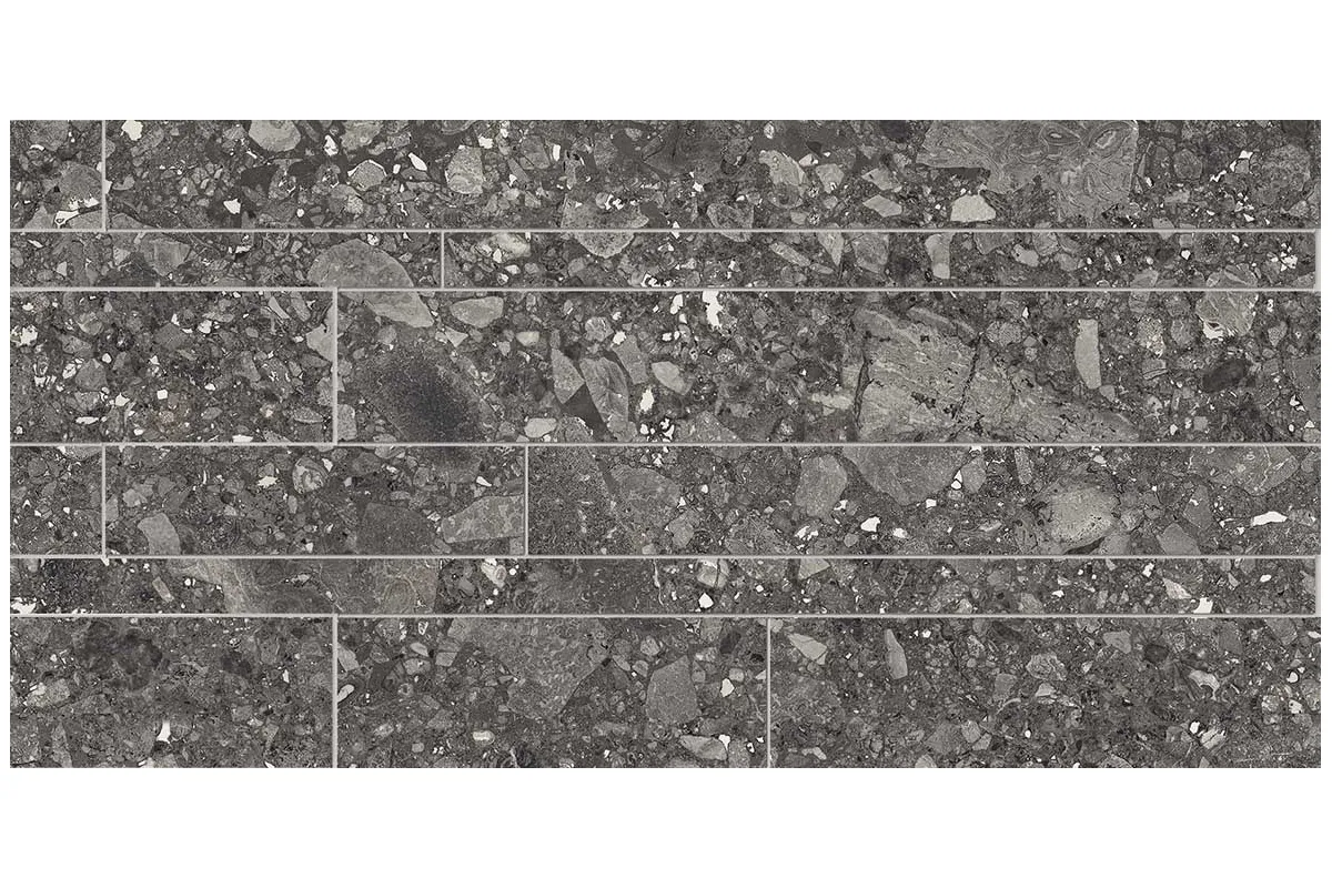 Керамогранит Ergon by Emil Group Lombarda Listelli Sfalsati Nero