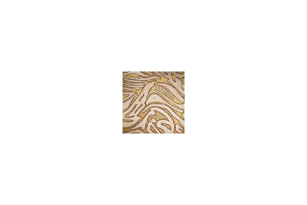 Мрамор Petra Antiqua Lacche 1 Wave Fondo Oro - Decoro Travertino Chiaro 30,5 X 30,5