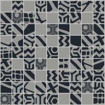 Керамогранит Settecento Moodboard Mosaico Mix 2 Black/Grey