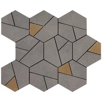 Керамогранит Atlas Concorde Boost Smoke Mosaico Hex Yellow