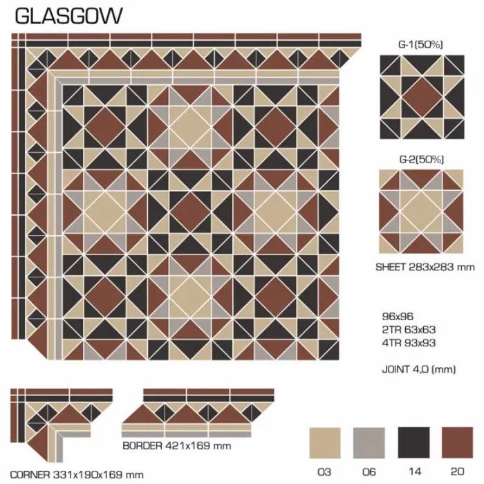 Керамогранит TopCer Victorian Designs Glasgow