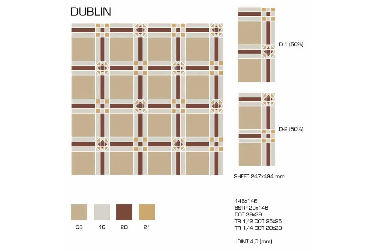 Керамогранит TopCer Victorian Designs Dublin