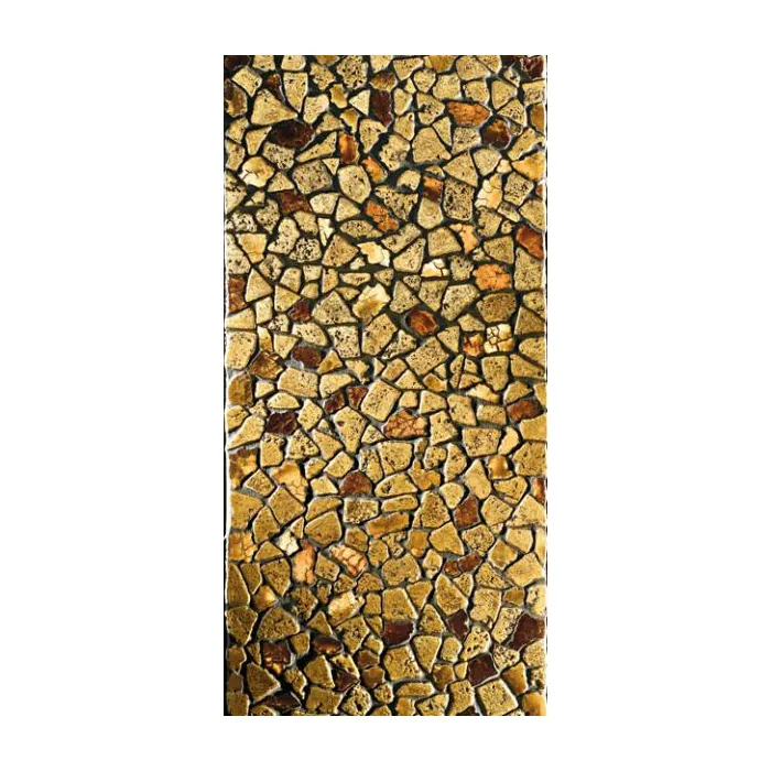 Мрамор Petra Antiqua Lacche 2 BITS GOLD Glass/Gold Travertino Chiaro/Gold.