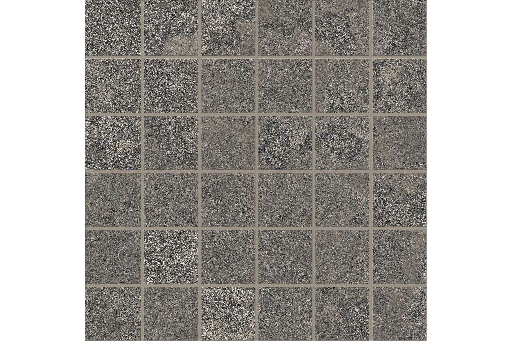 Керамогранит Ergon by Emil Group Portland Stone Cross Cut Anthracite Mosaico 5X5