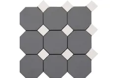 Керамогранит CE.SI. Full Body Ottagono 10X10 Su Rete Nickel- Toz.3.5X3.5 Fluoro