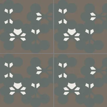 Керамогранит Mutina Azulej Flores nero