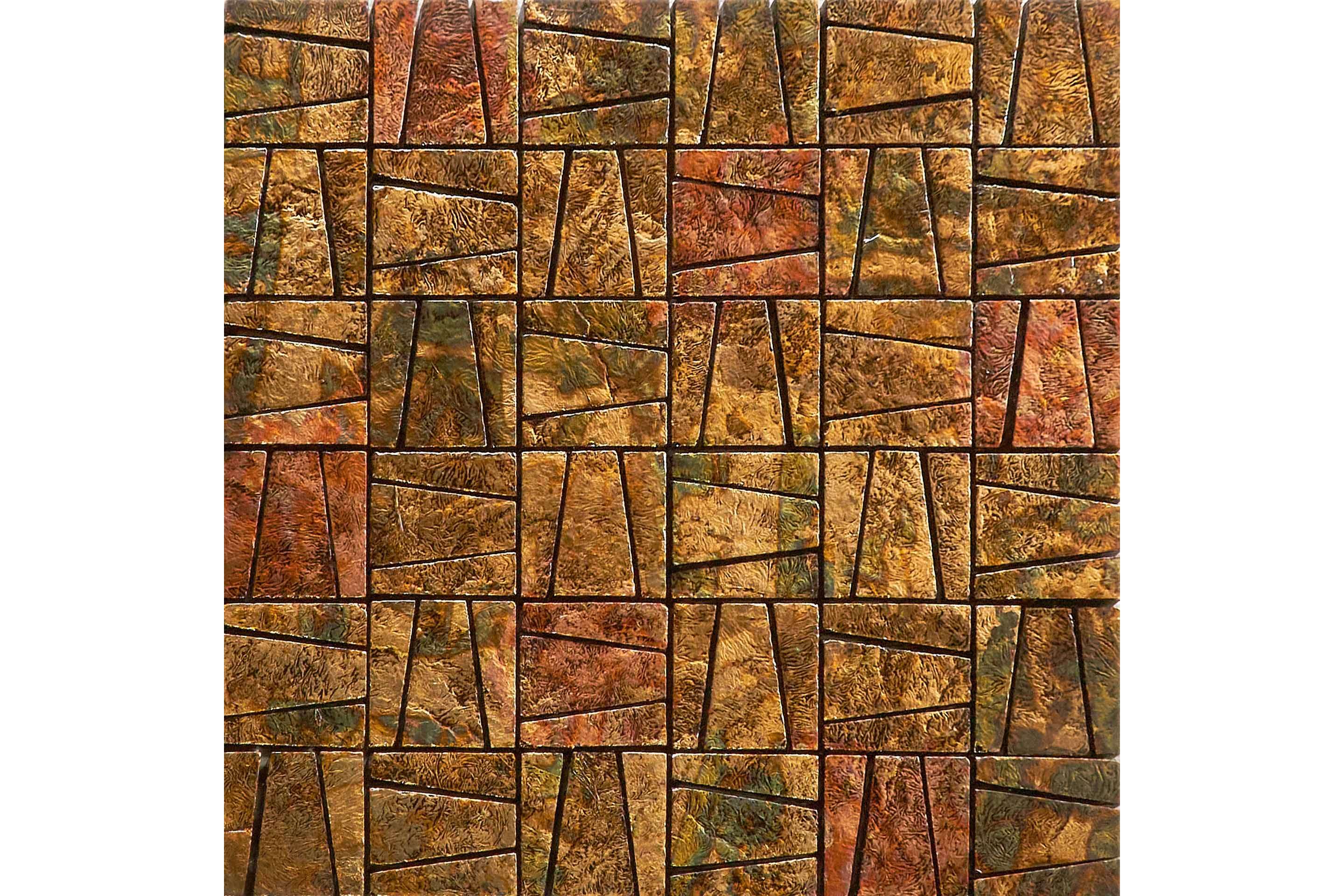 Мрамор Petra Antiqua Acqueforti Mosaics Mosaico 5X5 Su Rete Maya Antic Gold