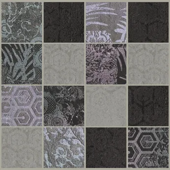 Керамогранит Decoratori Bassanesi Luci di Venezia Intreccio 7,2 Mix Luci-Riflesso-Grey-Graphite