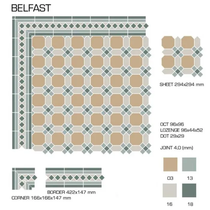 Керамогранит TopCer Victorian Designs Belfast