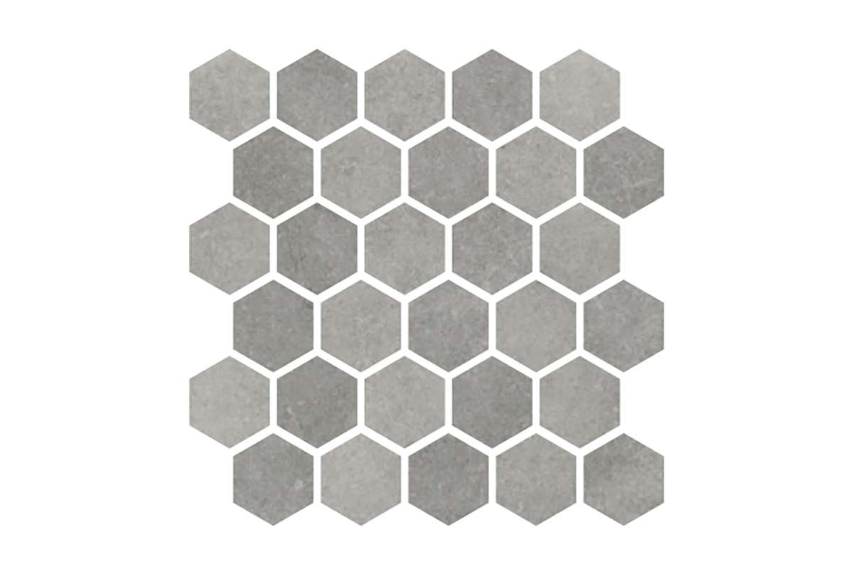 Керамогранит Cir Serenissima Materia Prima Mosaico Esagona Metropolitan Grey